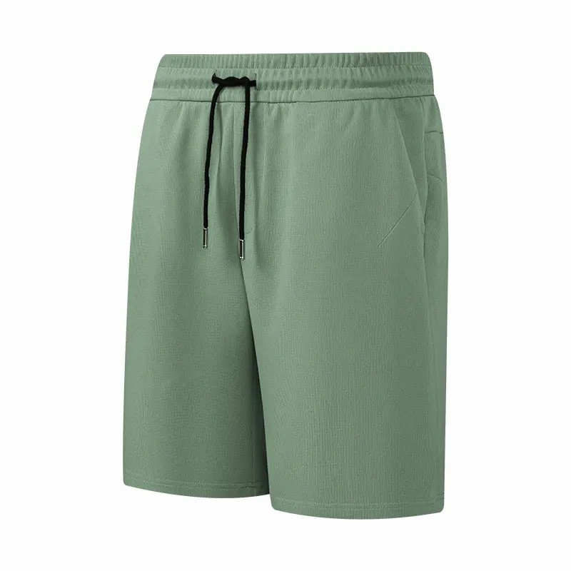 Men-plain-drawstring-quick-drying-sports-shorts